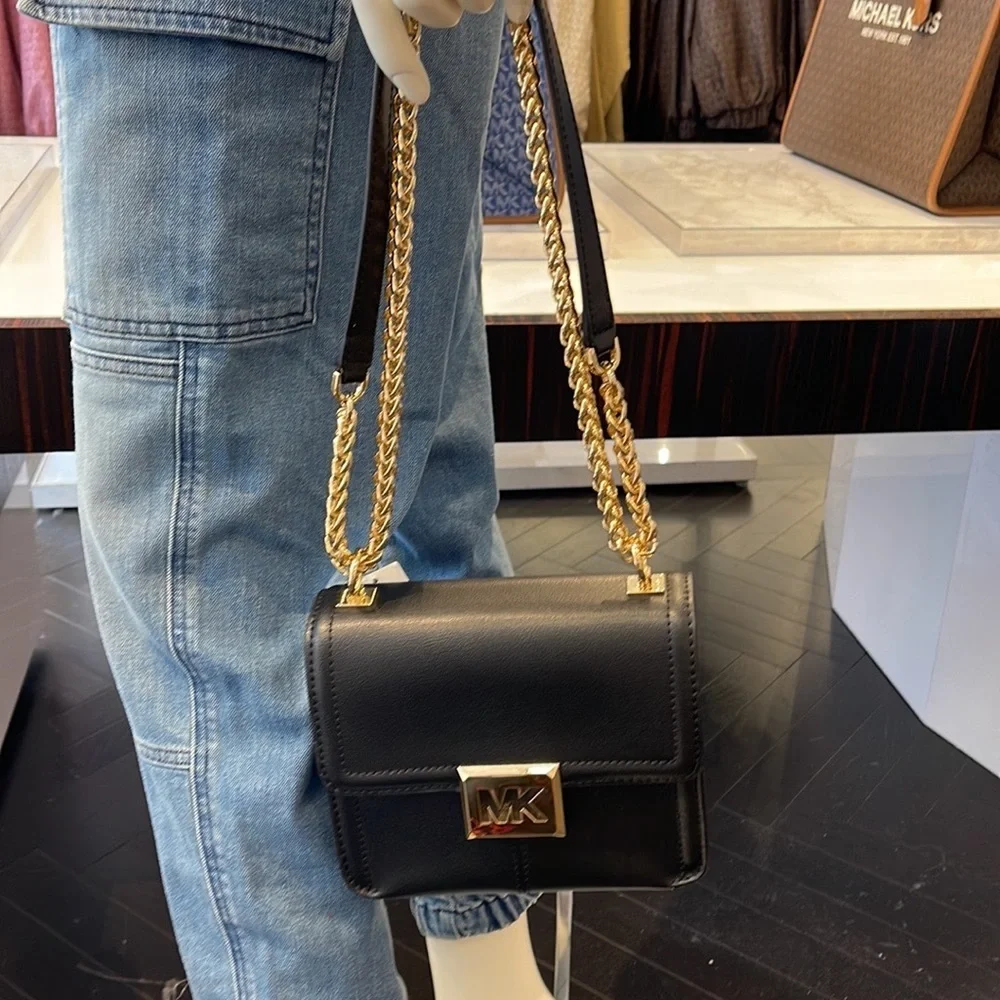 MICHAEL KORS SONIA SMALL SHOULDER XBODY BLACK COLOR